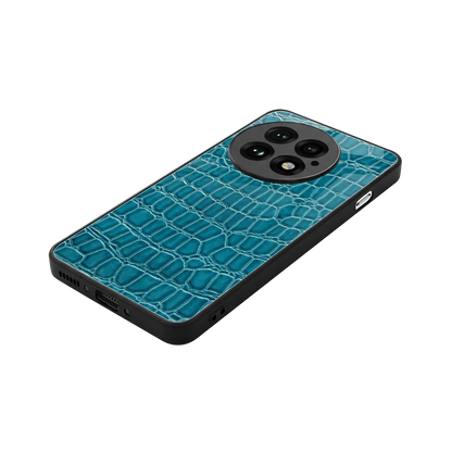 Croco Blue stylish phone case for oneplus 13 | glossy glass and slim fit