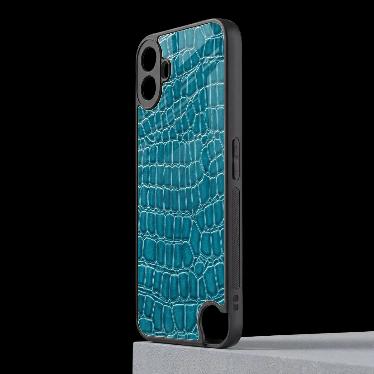 Croco Blue cmf nothing phone 1 mobile cover | shockproof glass phone case