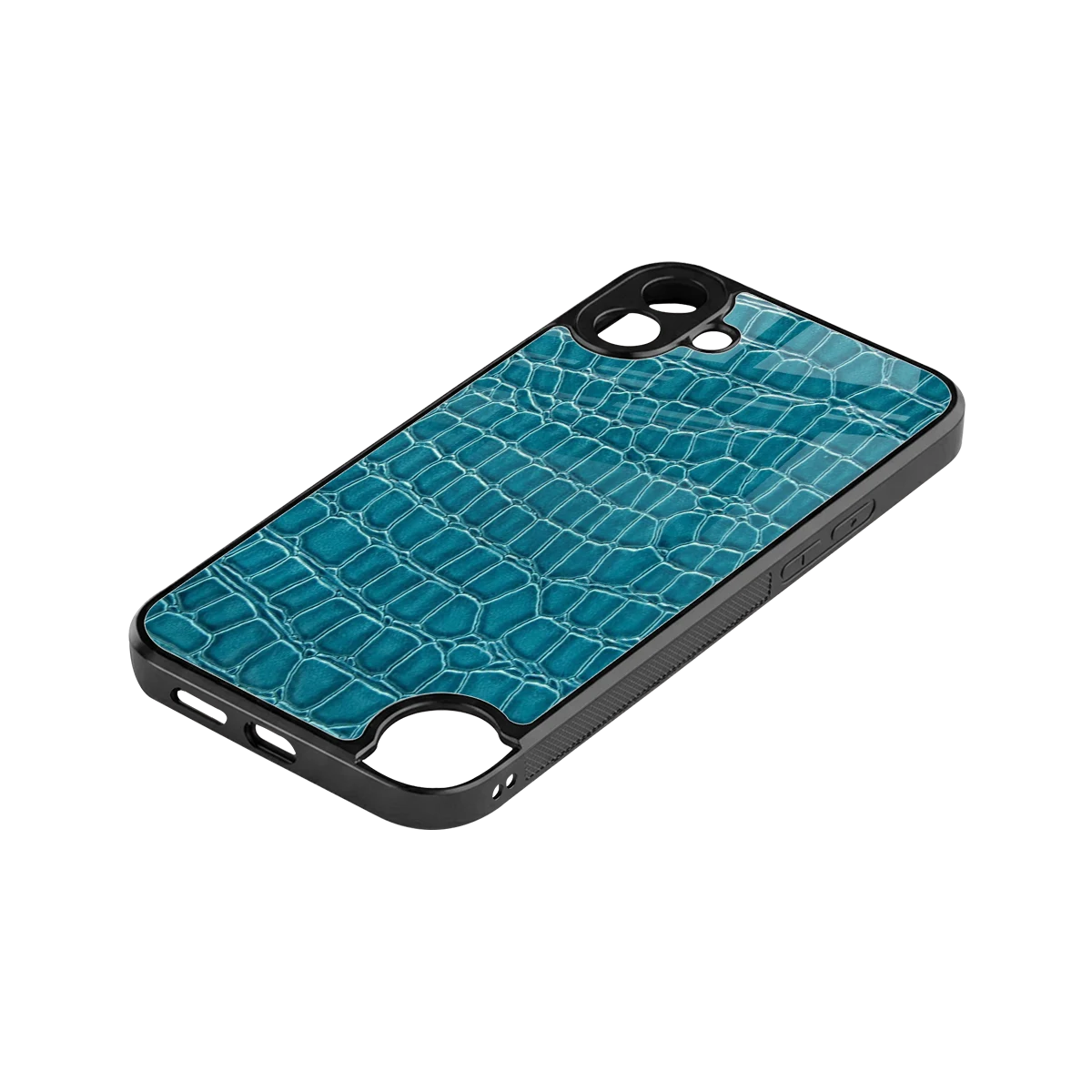 Croco Blue stylish phone case for cmf nothing phone 1 | glossy glass and slim fit