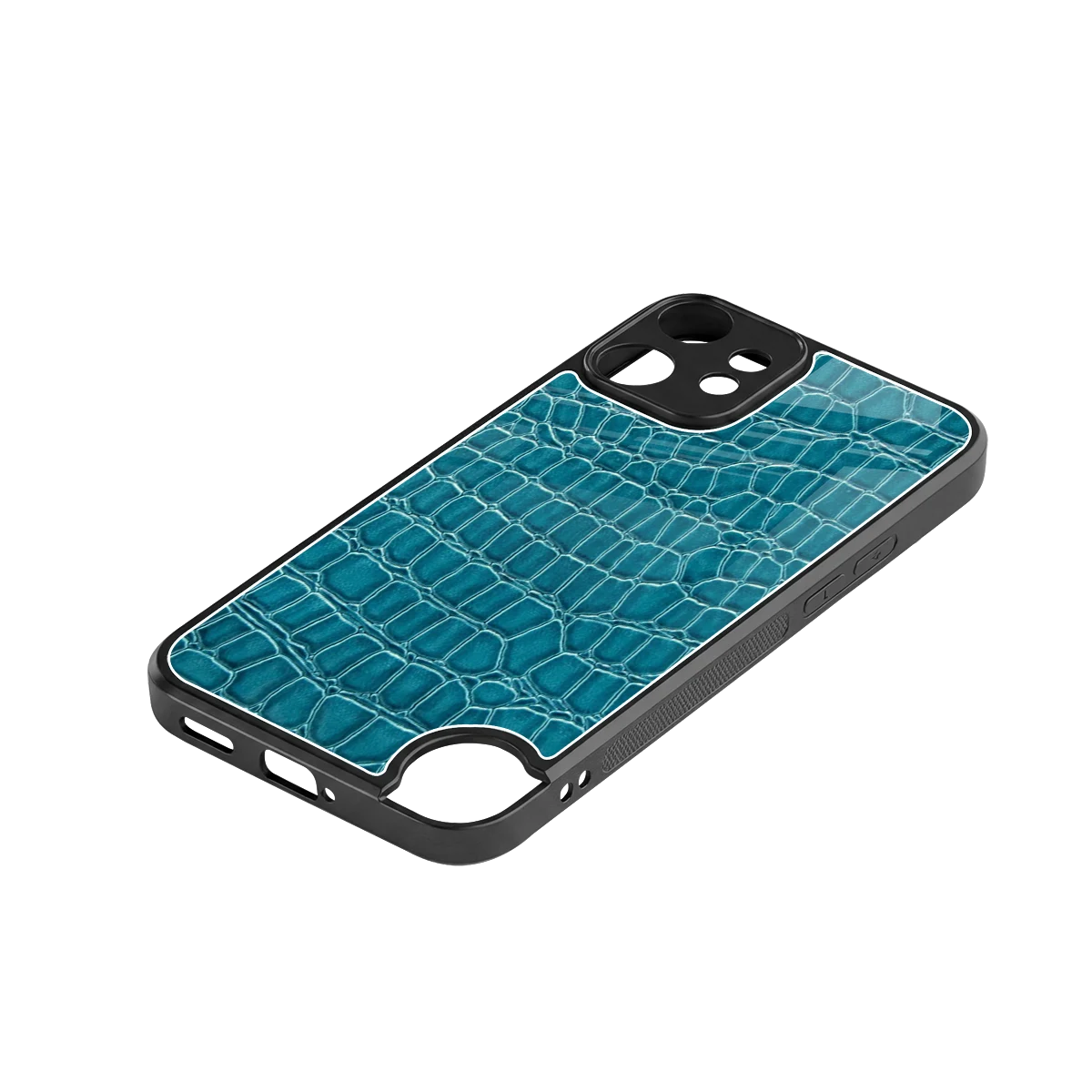 Croco Blue stylish phone case for cmf nothing phone 2 pro | glossy glass and slim fit