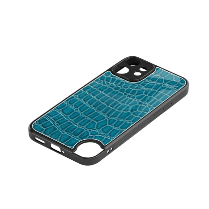 Croco Blue stylish phone case for cmf nothing phone 2 pro | glossy glass and slim fit