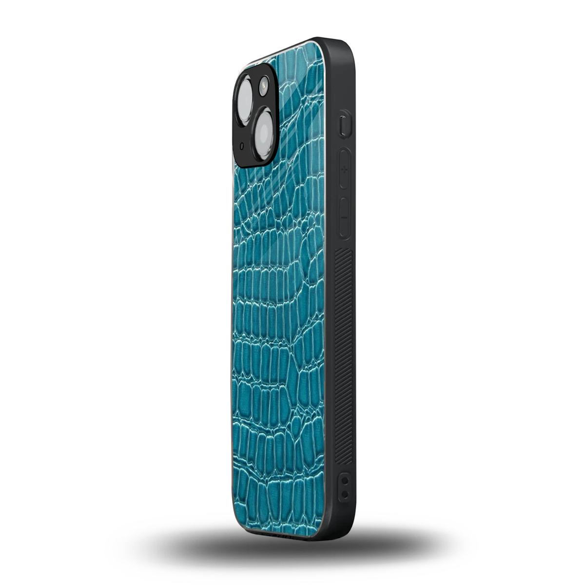 Croco Blue iphone 12 mini mobile cover | shockproof glass phone case
