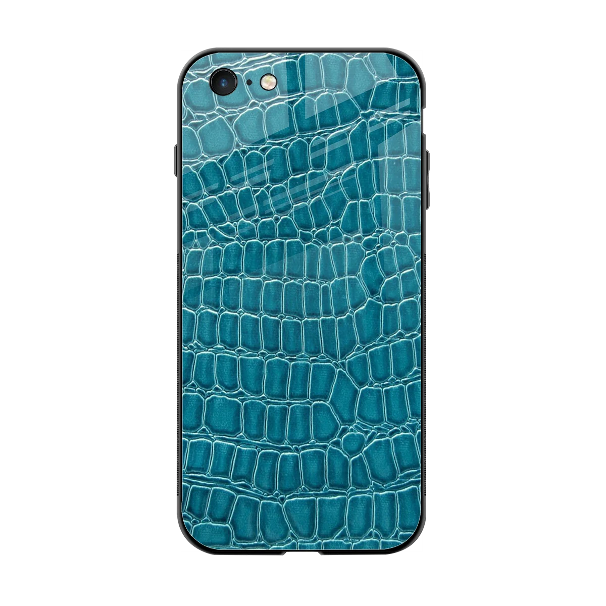 Croco Blue back phone cover | glass case for iphone 6s plus