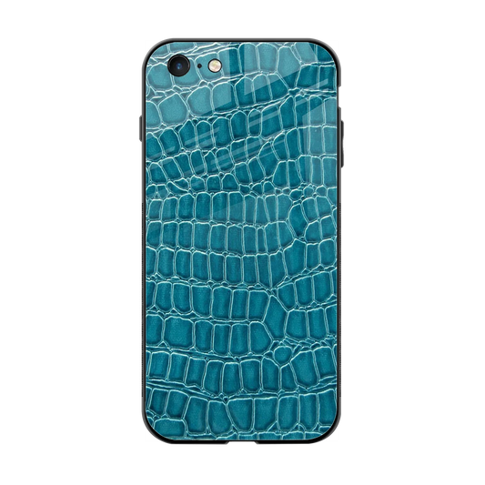Croco Blue back phone cover | glass case for iphone 6s