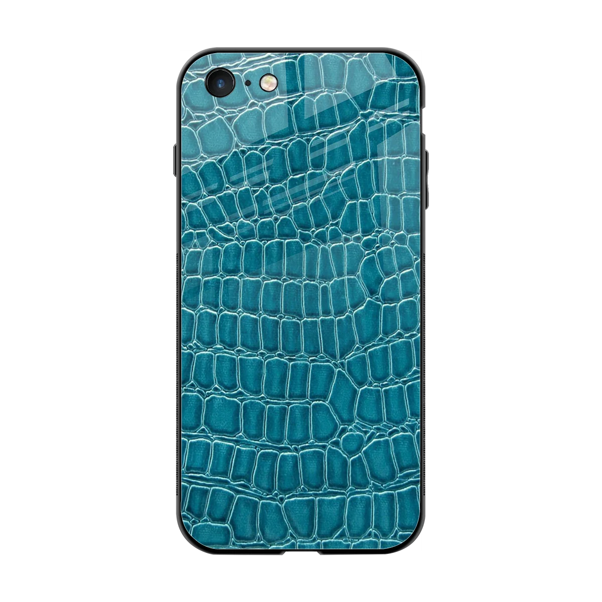 Croco Blue back phone cover | glass case for iphone 7