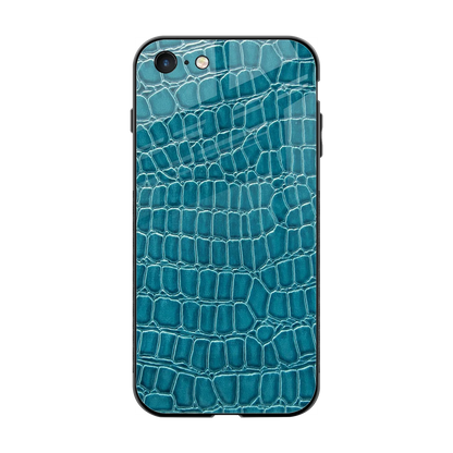 Croco Blue back phone cover | glass case for iphone 7