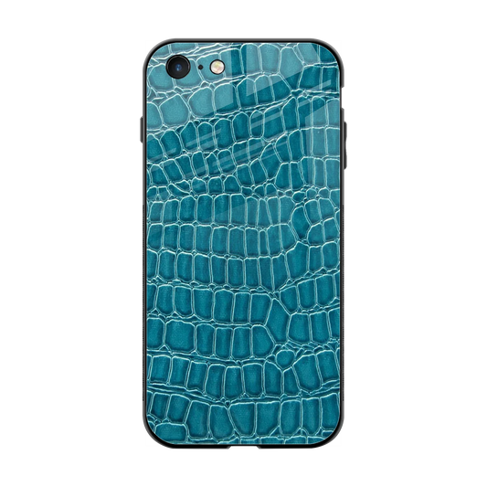 Croco Blue back phone cover | glass case for iphone 7