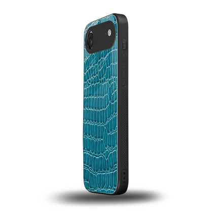 Croco Blue iphone air mobile cover | shockproof glass phone case