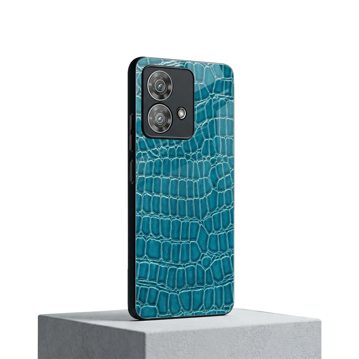 Croco Blue motorola edge 40 neo 5g mobile cover | shockproof glass phone case