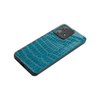 Croco Blue stylish phone case for motorola edge 40 neo 5g | glossy glass and slim fit