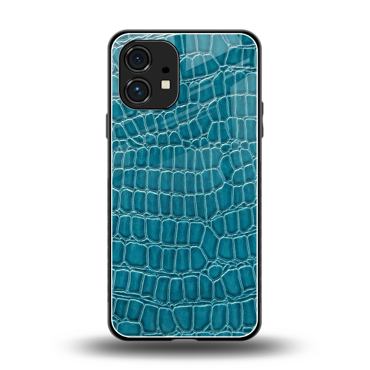 Croco Blue back phone cover | glass case for nothing phone 1
