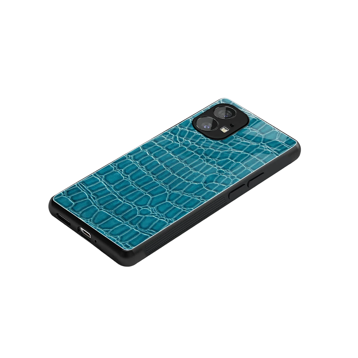 Croco Blue stylish phone case for nothing phone 1 | glossy glass and slim fit