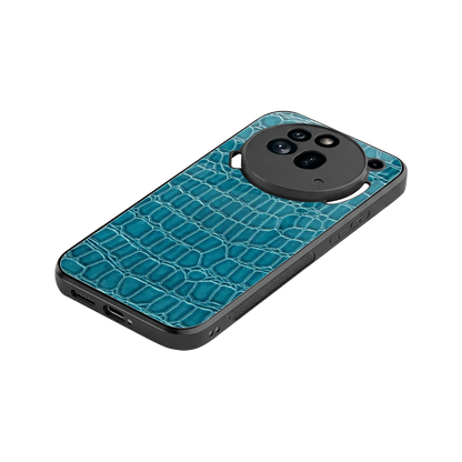 Croco Blue stylish phone case for nothing phone 3a pro | glossy glass and slim fit