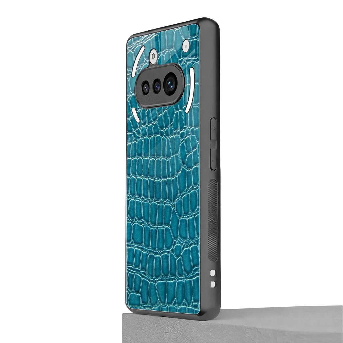 Croco Blue nothing phone 3a mobile cover | shockproof glass phone case