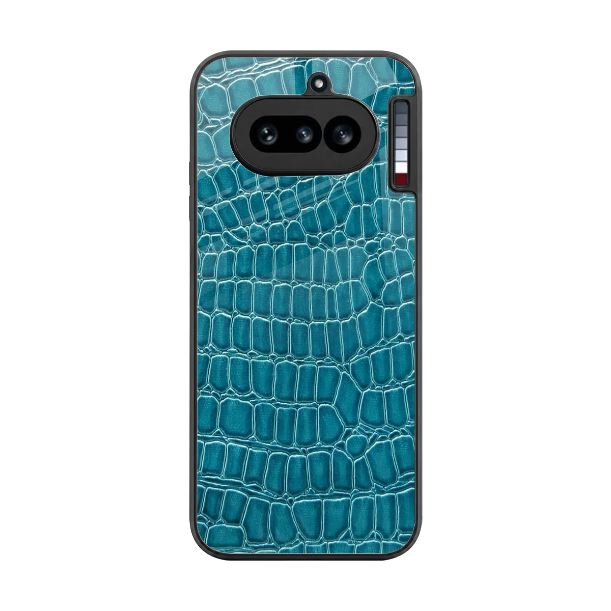 Croco Blue back phone cover | glass case for nothing phone 4a