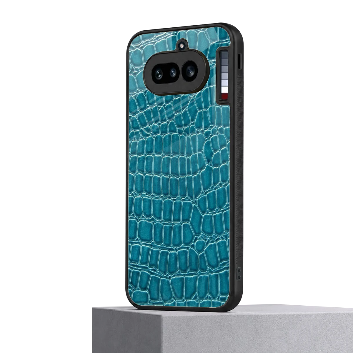 Croco Blue nothing phone 4a mobile cover | shockproof glass phone case
