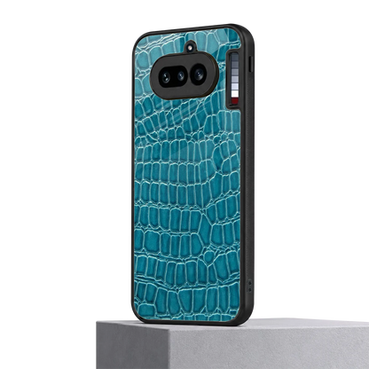 Croco Blue nothing phone 4a mobile cover | shockproof glass phone case