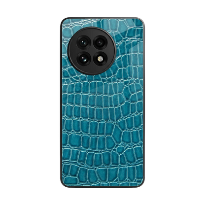 Croco Blue back phone cover | glass case for oneplus 13r
