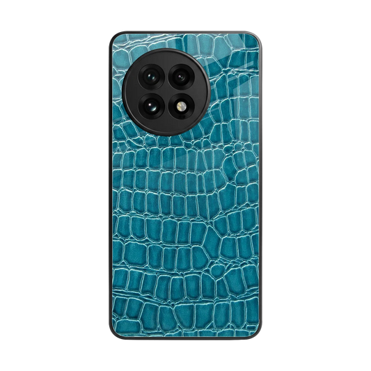Croco Blue back phone cover | glass case for oneplus 13r