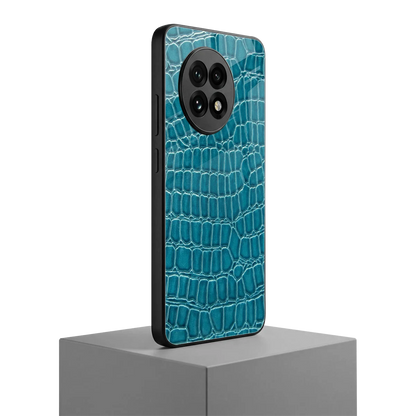 Croco Blue oneplus 13r mobile cover | shockproof glass phone case