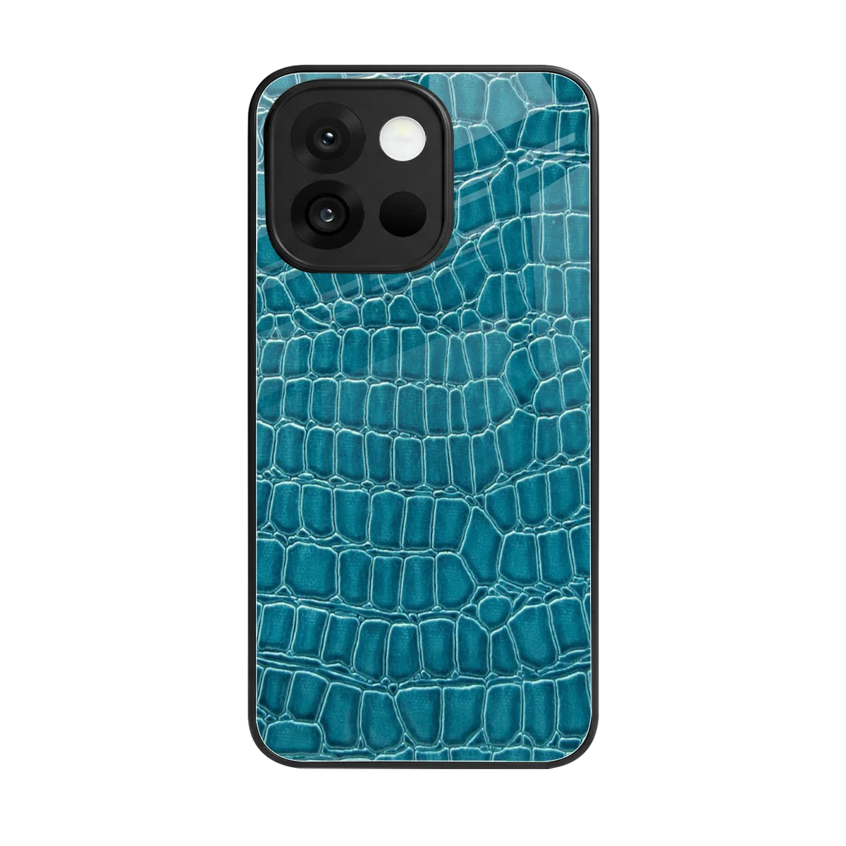 Croco Blue back phone cover | glass case for oneplus 13s