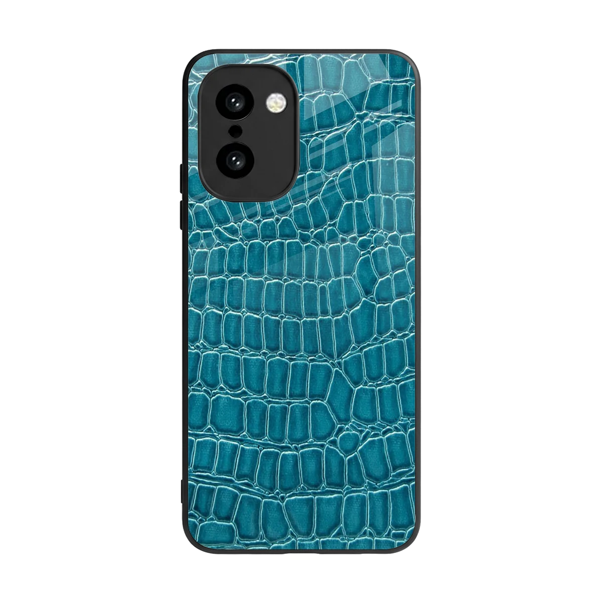 Croco Blue back phone cover | glass case for oneplus 15r