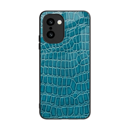 Croco Blue back phone cover | glass case for oneplus 15r