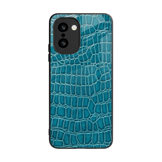 Croco Blue back phone cover | glass case for oneplus 15r