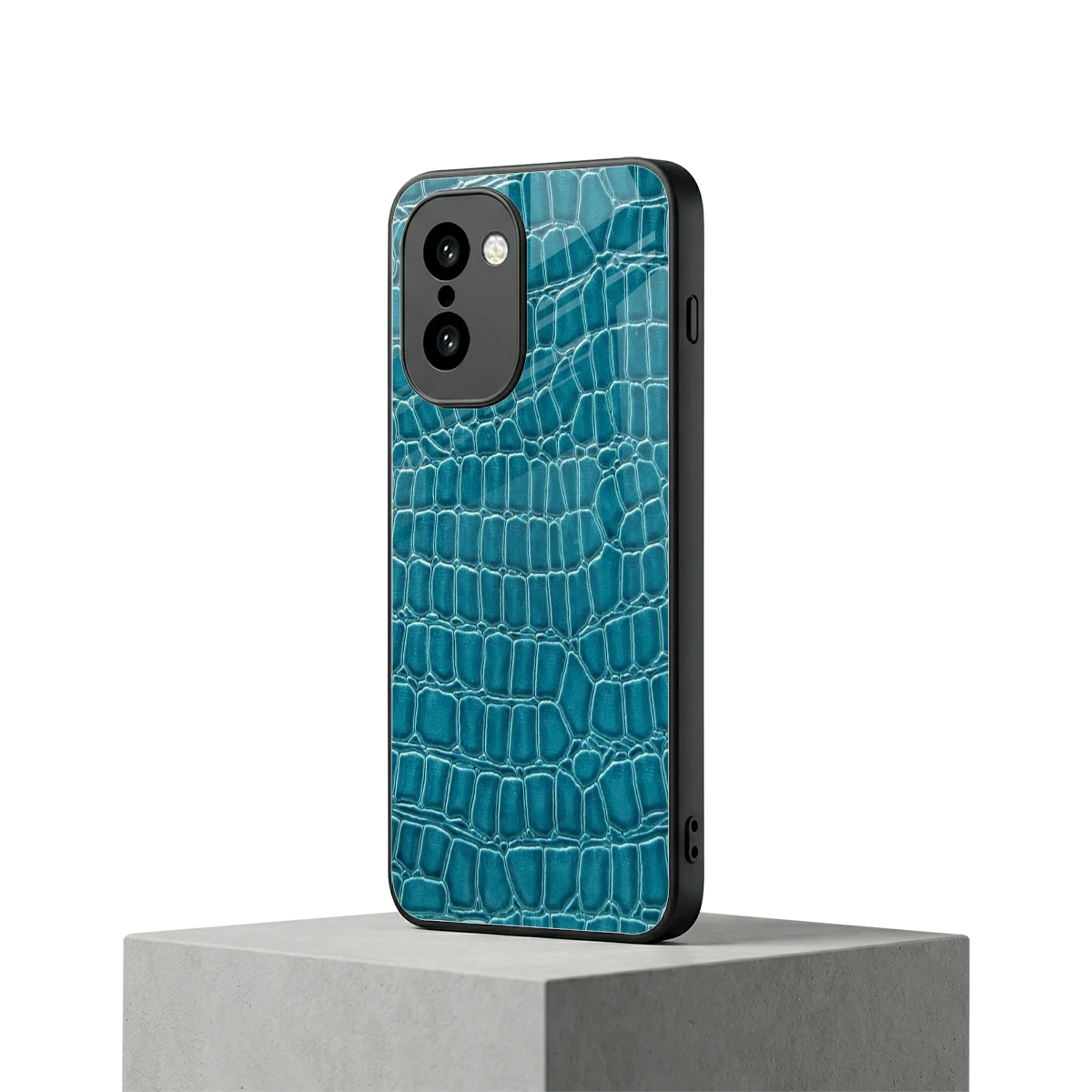 Croco Blue oneplus 15r mobile cover | shockproof glass phone case