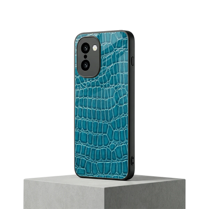 Croco Blue oneplus 15r mobile cover | shockproof glass phone case