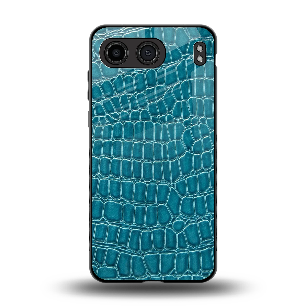 Croco Blue back phone cover | glass case for oneplus nord 4