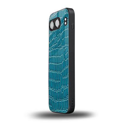 Croco Blue oneplus nord 4 mobile cover | shockproof glass phone case