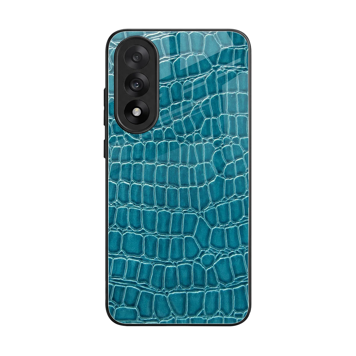 Croco Blue back phone cover | glass case for oneplus nord 5