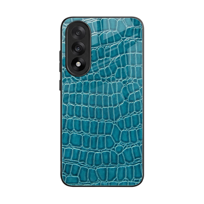 Croco Blue back phone cover | glass case for oneplus nord 5