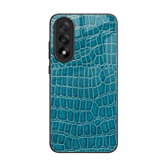 Croco Blue back phone cover | glass case for oneplus nord 5
