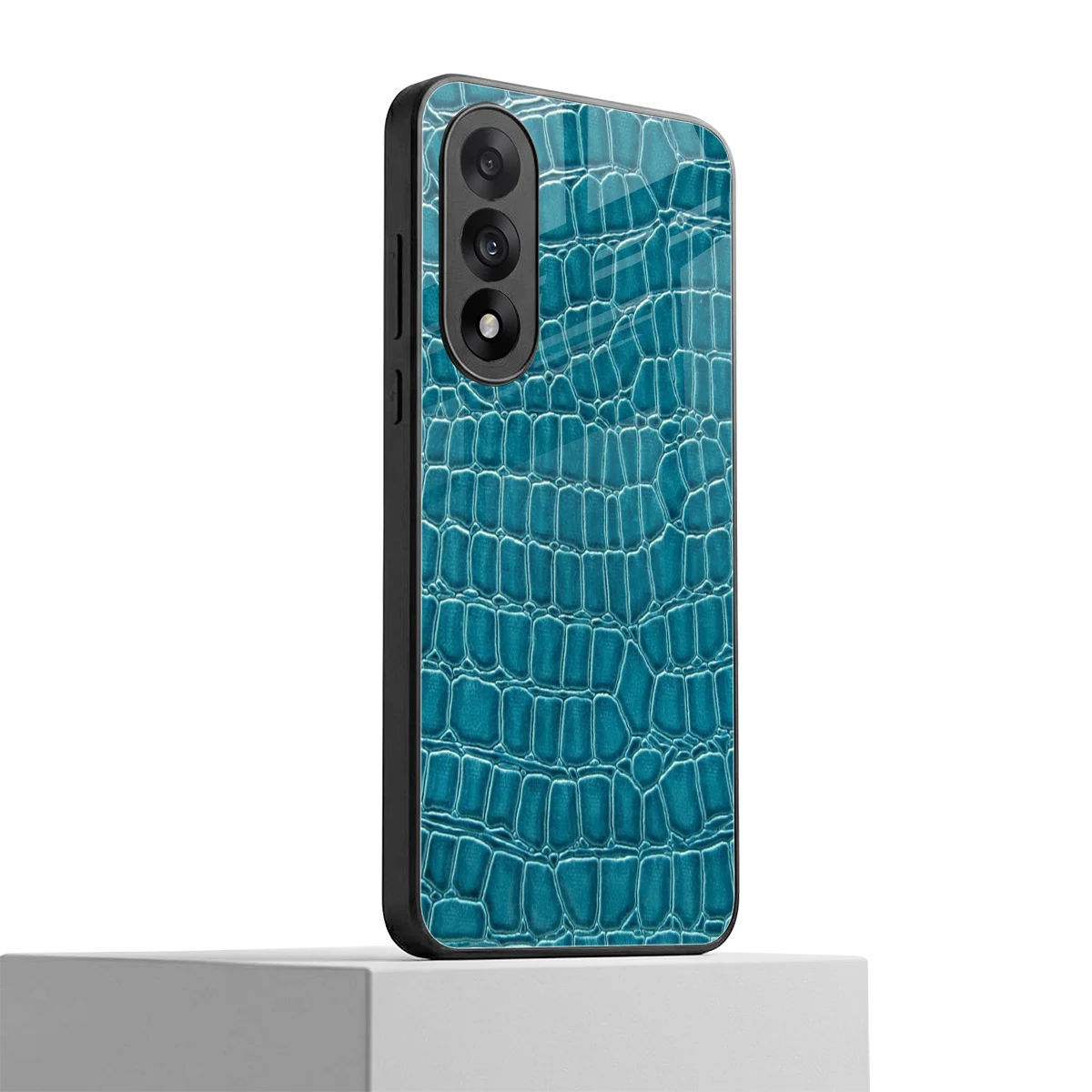 Croco Blue oneplus nord 5 mobile cover | shockproof glass phone case