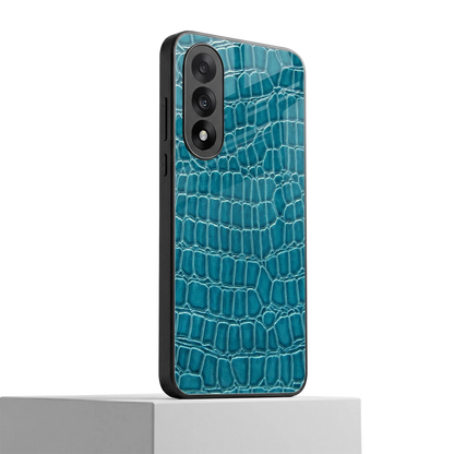Croco Blue oneplus nord 5 mobile cover | shockproof glass phone case