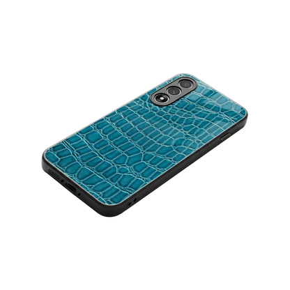 Croco Blue stylish phone case for oneplus nord 5 | glossy glass and slim fit