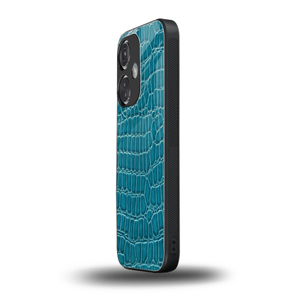 Croco Blue oneplus nord ce 3 mobile cover | shockproof glass phone case