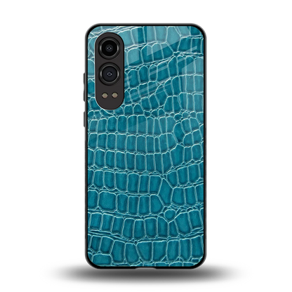 Croco Blue back phone cover | glass case for oneplus nord ce 4 lite