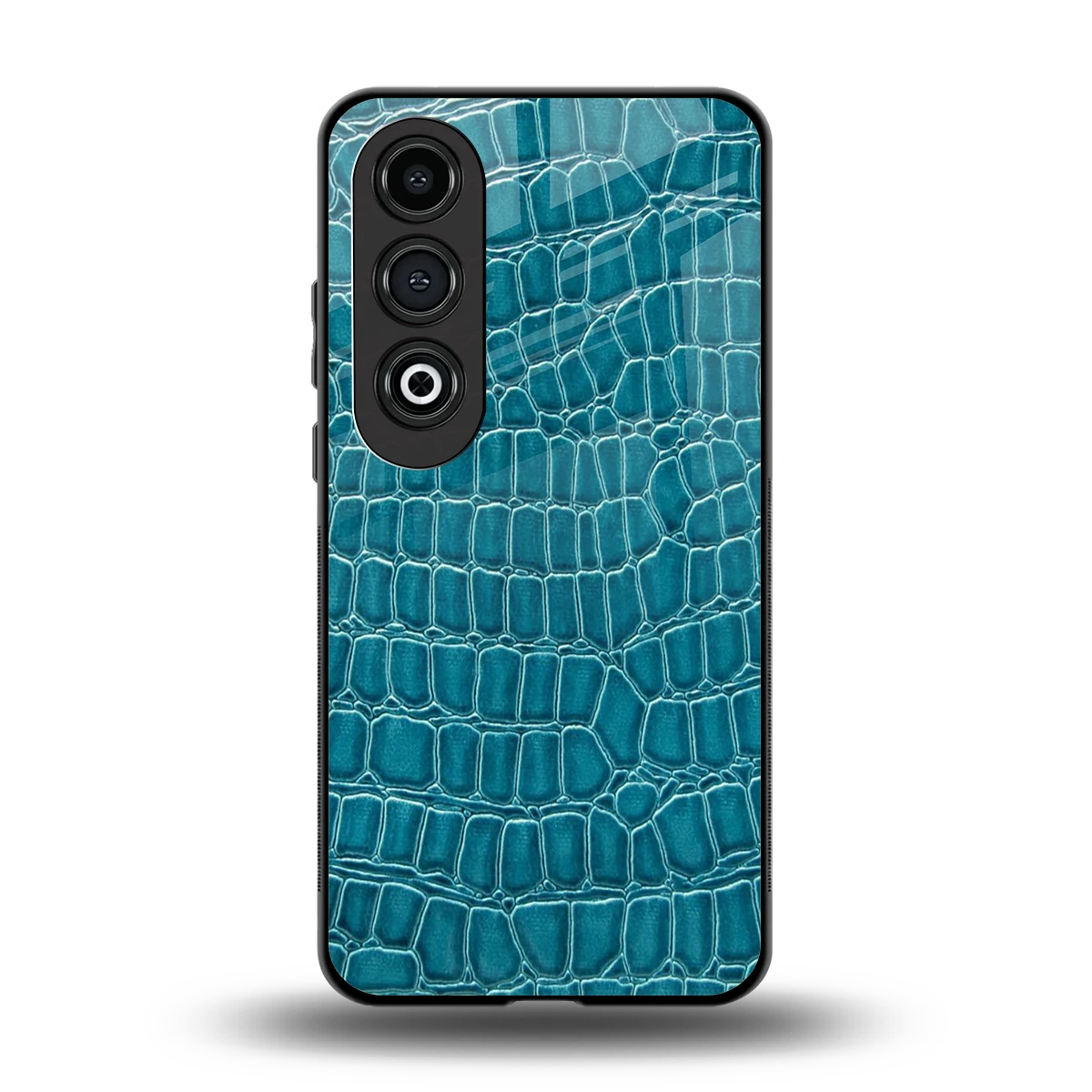 Croco Blue back phone cover | glass case for oneplus nord ce 4