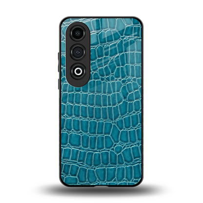 Croco Blue back phone cover | glass case for oneplus nord ce 4