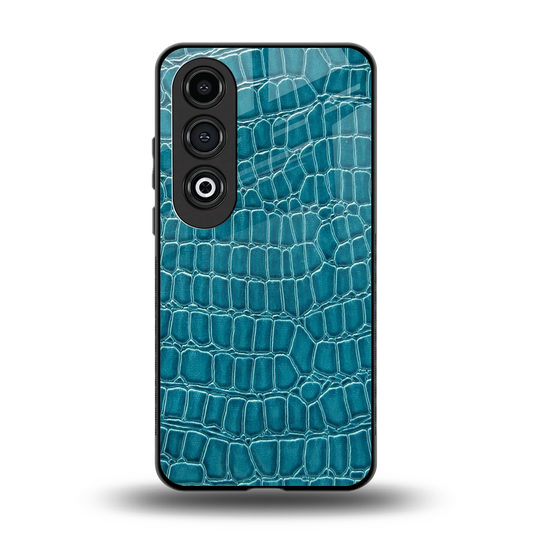 Croco Blue back phone cover | glass case for oneplus nord ce 4