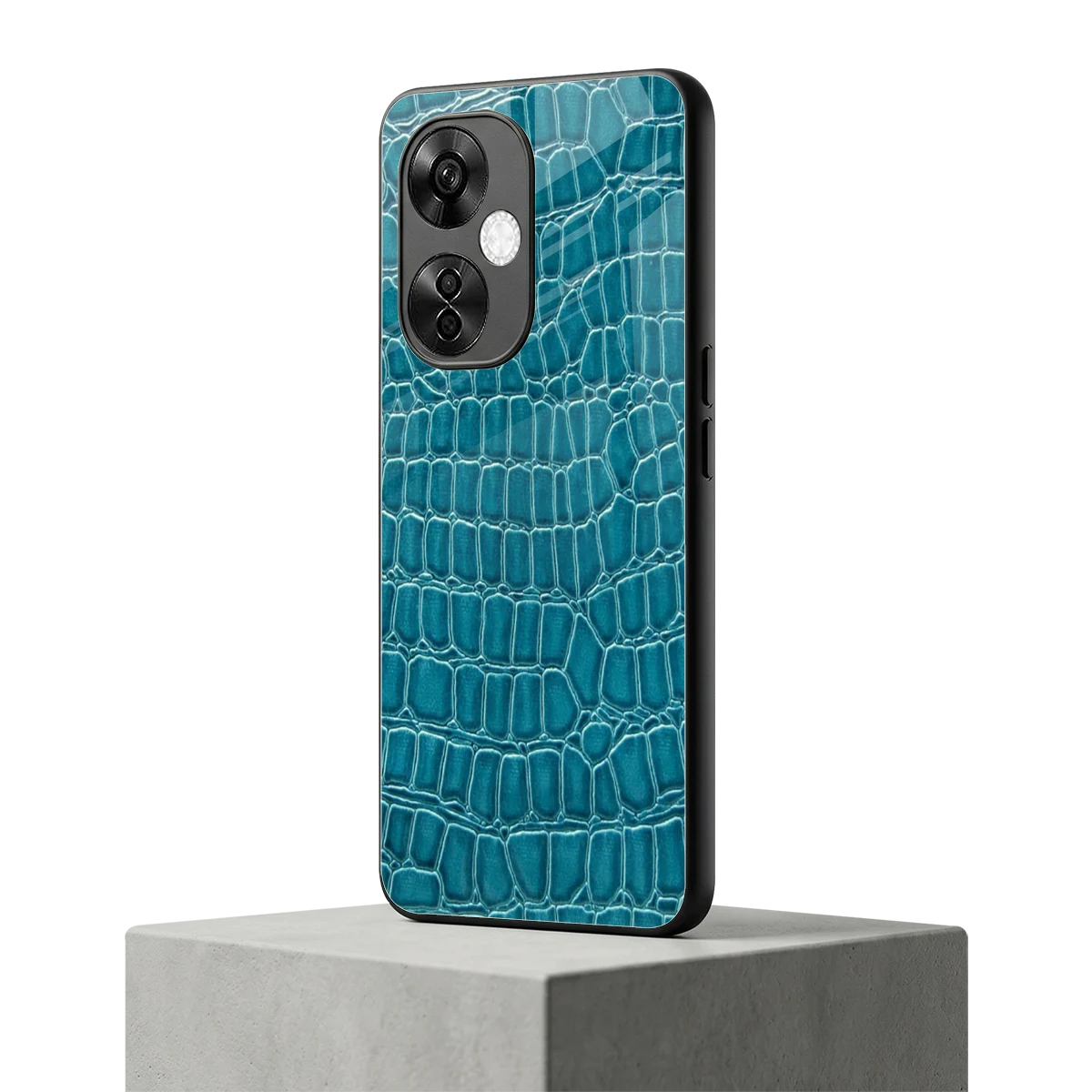 Croco Blue oneplus nord ce 3 lite mobile cover | shockproof glass phone case