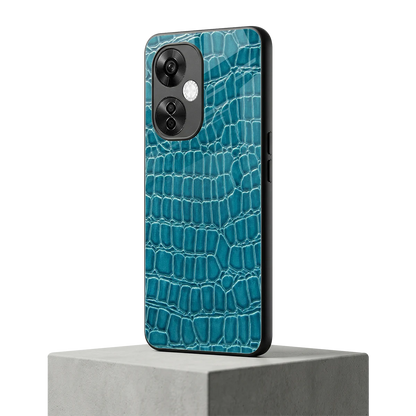 Croco Blue oneplus nord ce 3 lite mobile cover | shockproof glass phone case