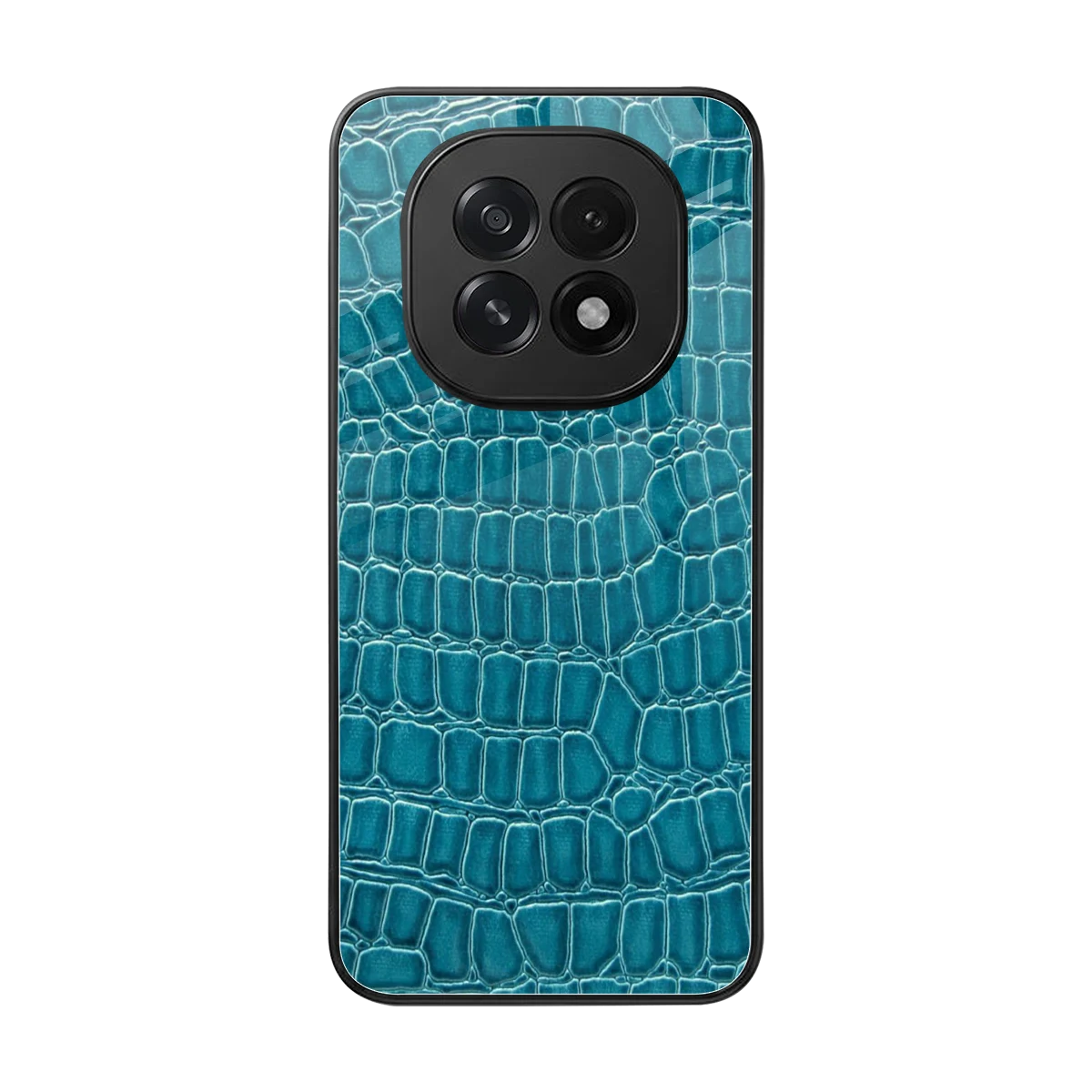 Croco Blue back phone cover | glass case for oppo f29 5g