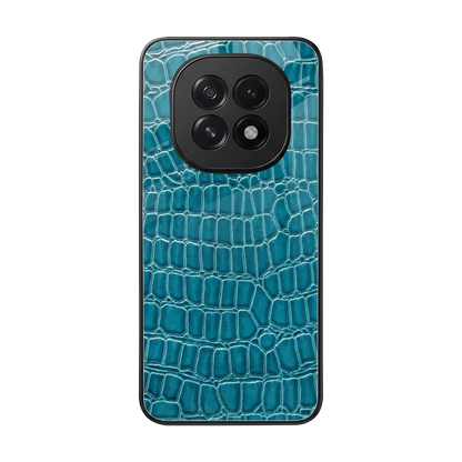 Croco Blue back phone cover | glass case for oppo f29 5g