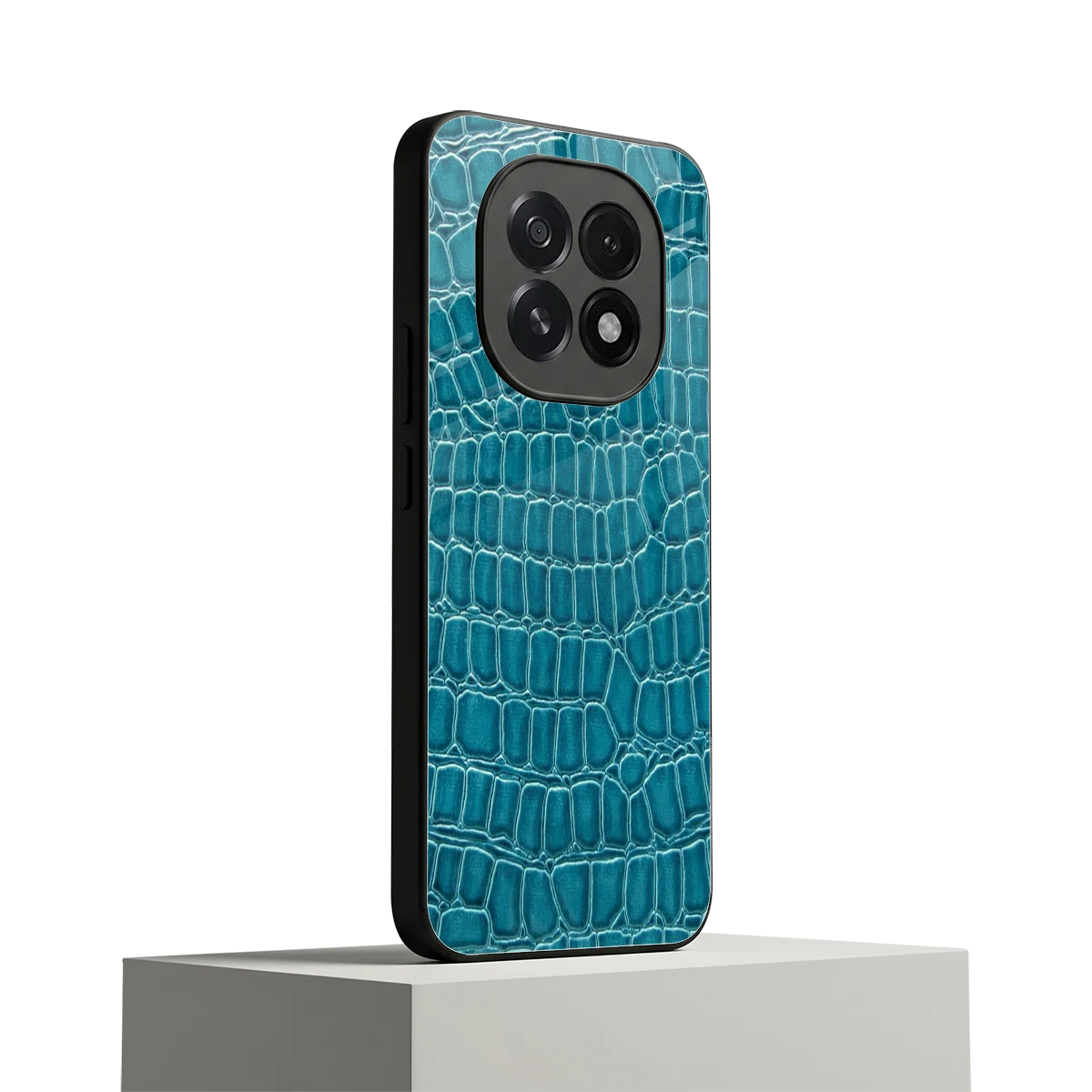 Croco Blue oppo f29 5g mobile cover | shockproof glass phone case