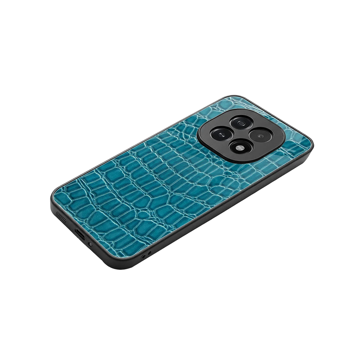 Croco Blue stylish phone case for oppo f29 5g | glossy glass and slim fit