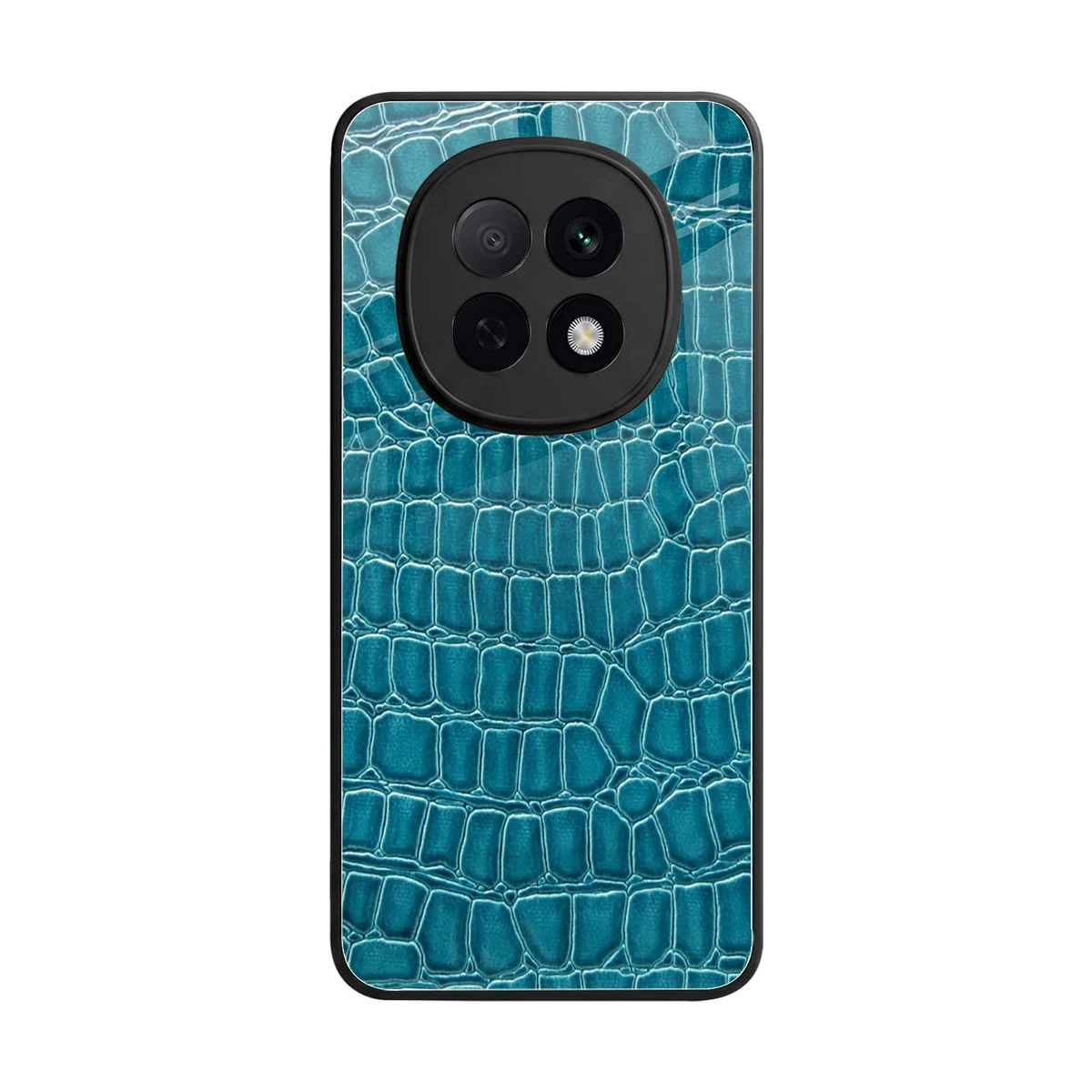 Croco Blue back phone cover | glass case for oppo f29 pro 5g